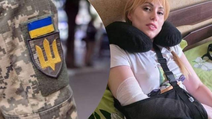 Колаж 24 Каналу: адвокатка після побиття у харківському ТЦК