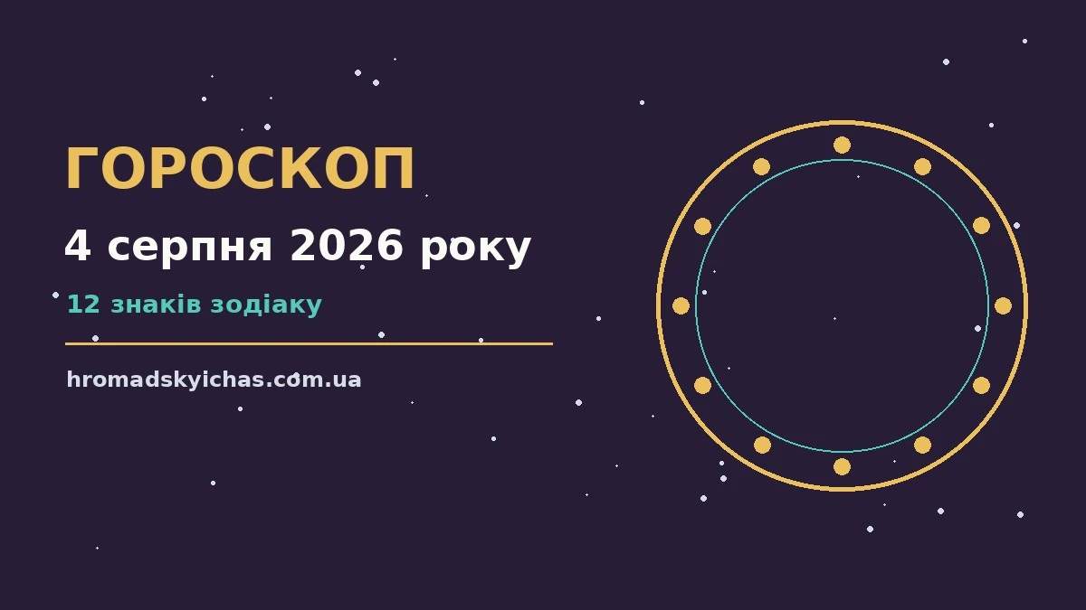 Гороскоп на 4 серпня 2026 року: астрологічний фон дня, зодіакальний компас і нотатки про кар'єру та фінанси