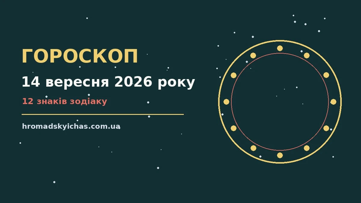 Зоряне небо у ніч на 14 вересня 2026 року як символ щоденного гороскопу