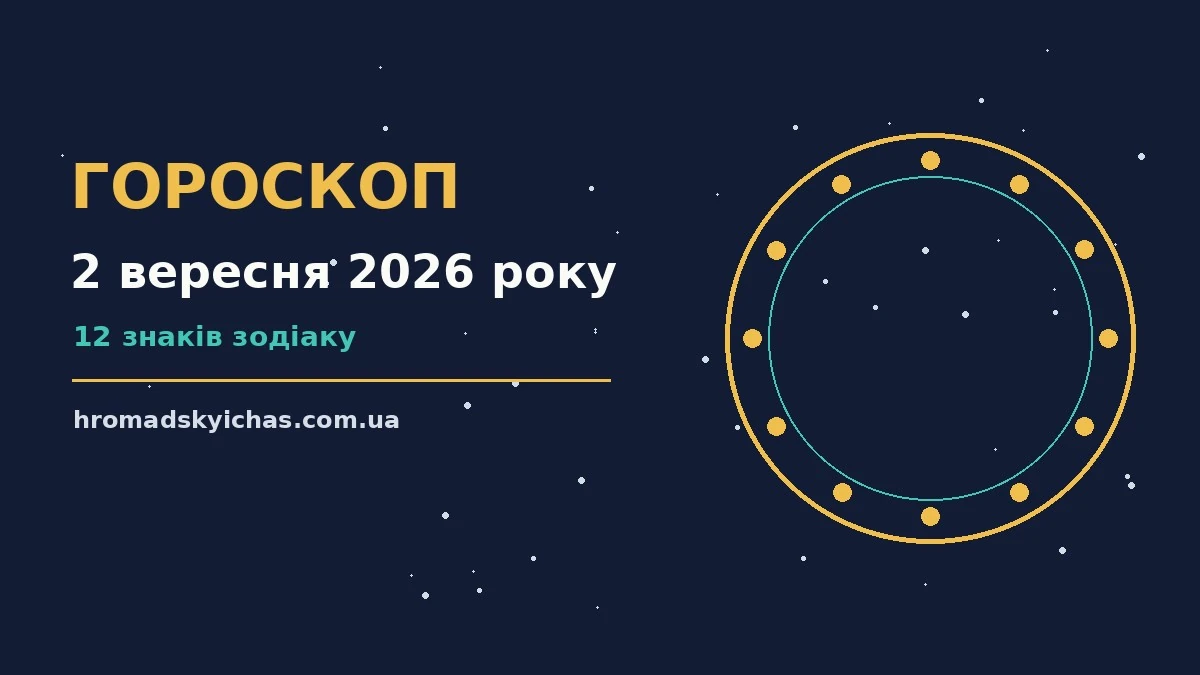 Зоряне небо над міським краєвидом увечері 2 вересня 2026 року, символічний гороскоп на тиждень