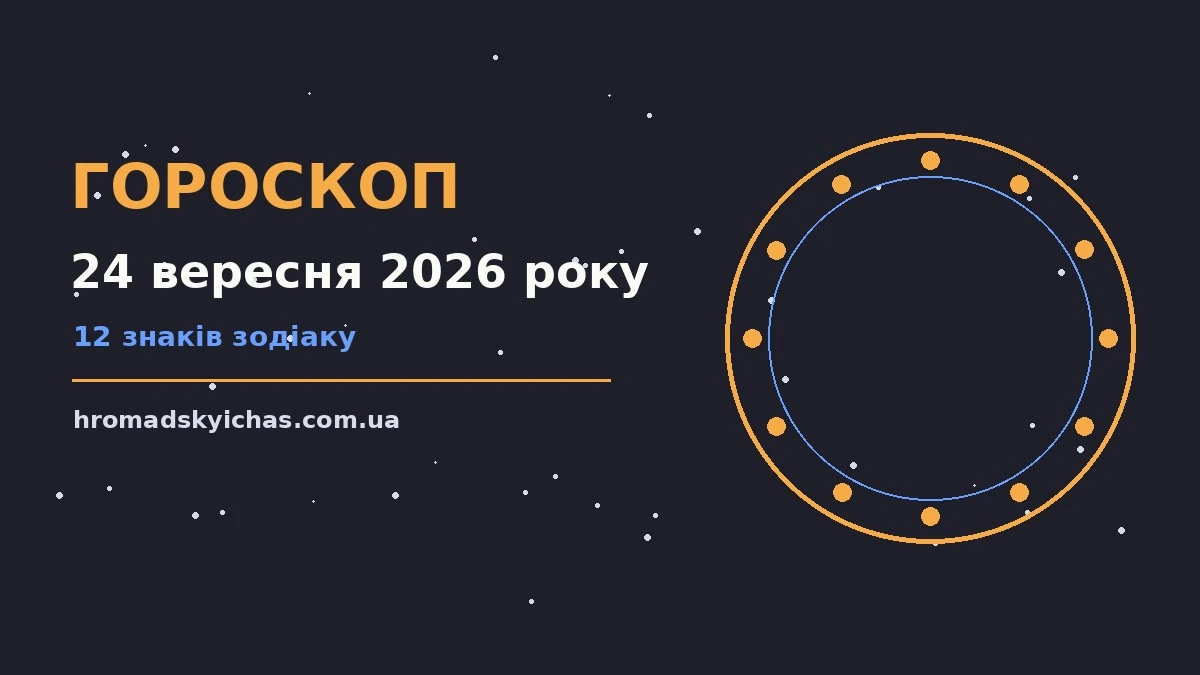 Щоденний гороскоп на 24 вересня 2026 року із порадами для всіх знаків Зодіаку