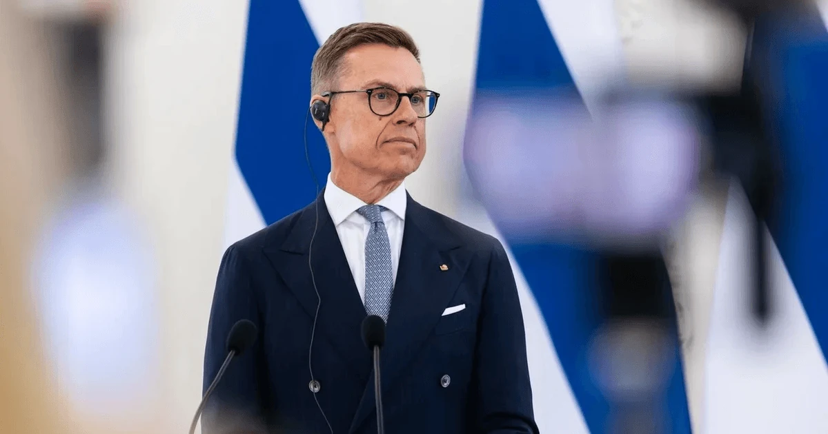Президент Фінляндії Александр Стубб під час публічного виступу